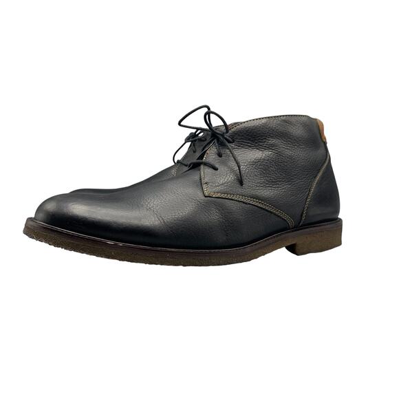 Johnston Murphy Mens Chukka Boots 14 Copeland Black Sheepskin Leather 25-2021 - Picture 1 of 11